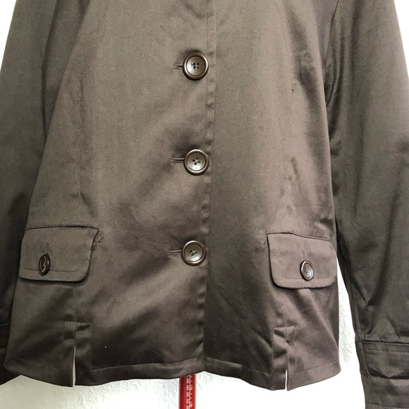 Chico’s Jacket Brown Button Down Lined Jacket -Size 3/ XL - Picture 2 of 8